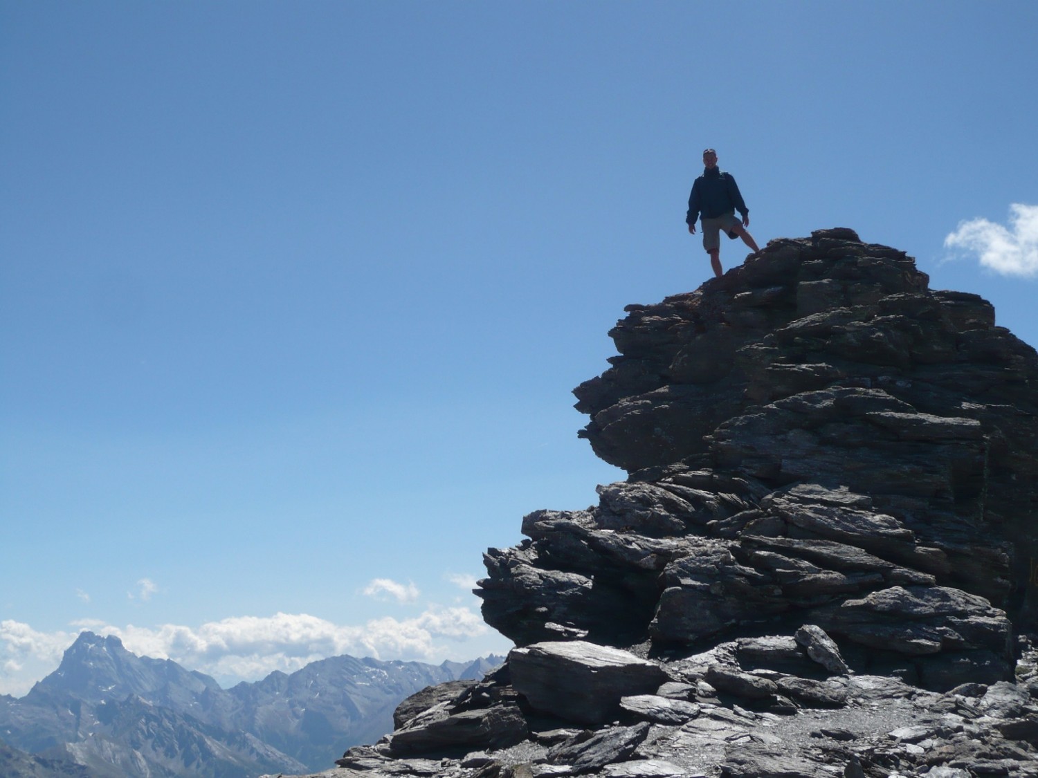 le sommet avec le viso en second plan