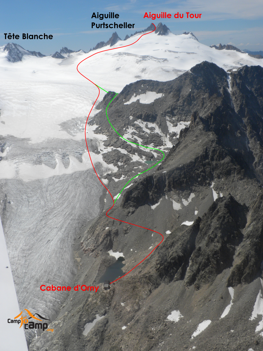Itinéraire Aiguille du Tour depuis Orny