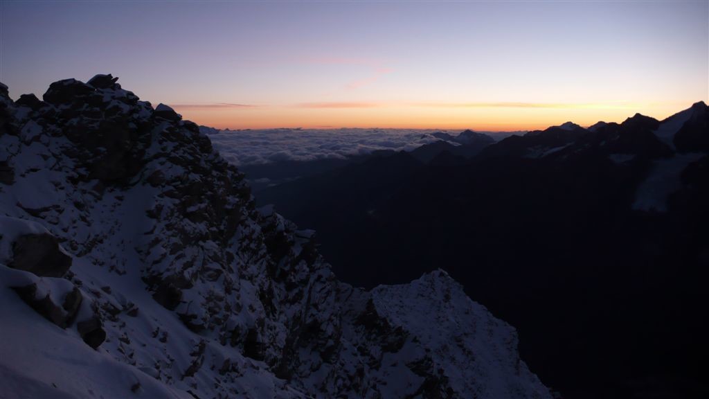 Peu avant le début de l'arête