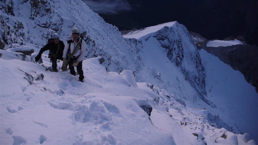 Peu avant l'arête. Cette partie est normalement rocheuse...