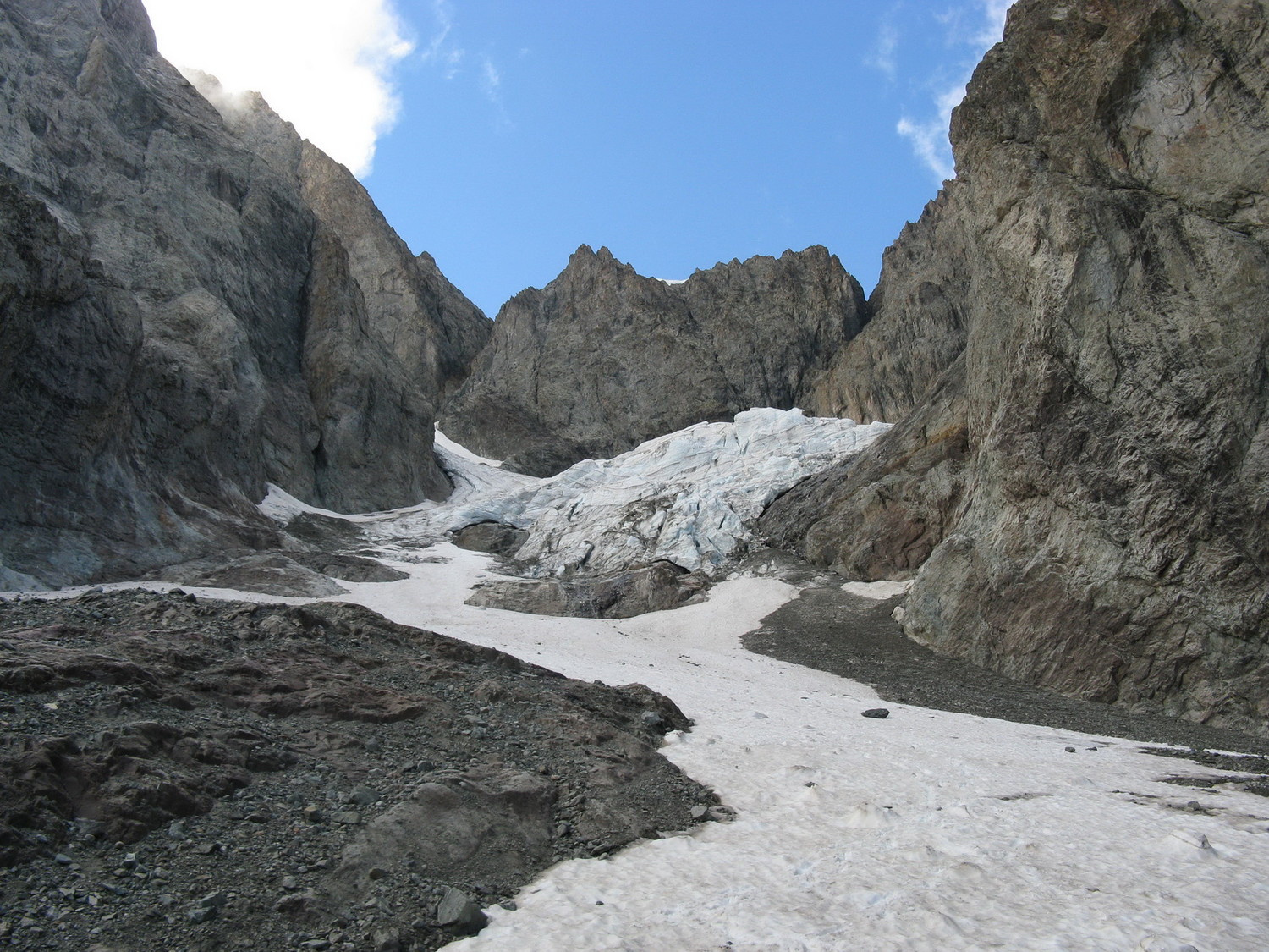Le bas du glacier des Bans.