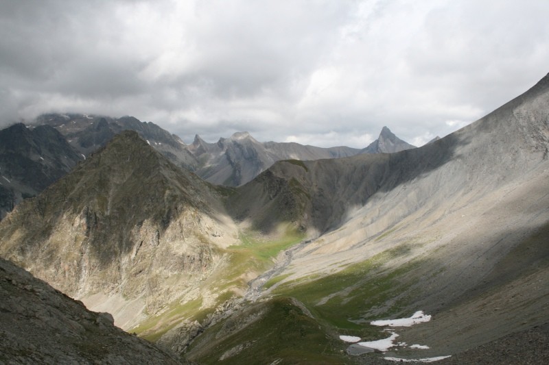Col de Gouiran vu depuis le Col de la Valette