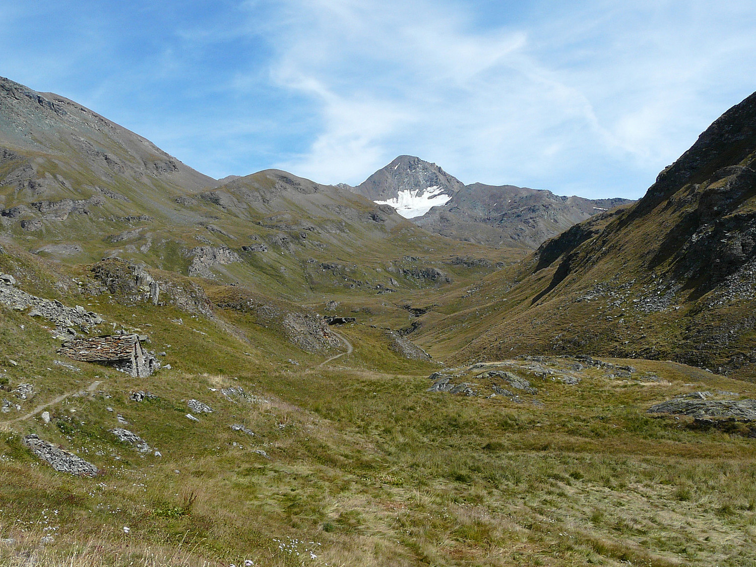 Le vallon de Grauson, pointe Tersiva et le glacier de Tessonet
