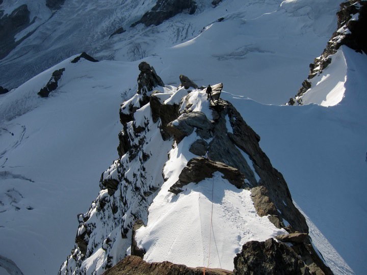 Sur l'antécime du Breithorn Oriental