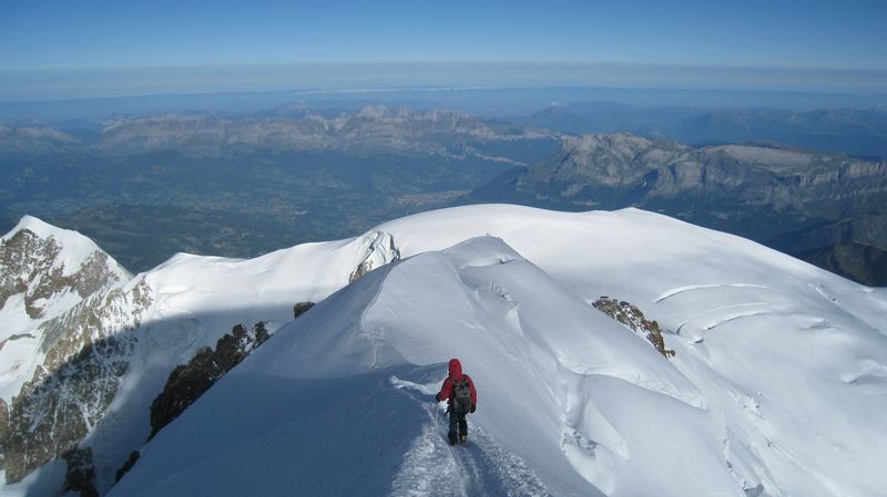 descente de l'arete des Bosses