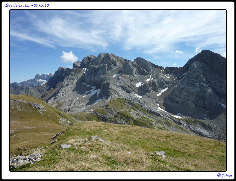 Vue du sommet vers les Dents Blanches