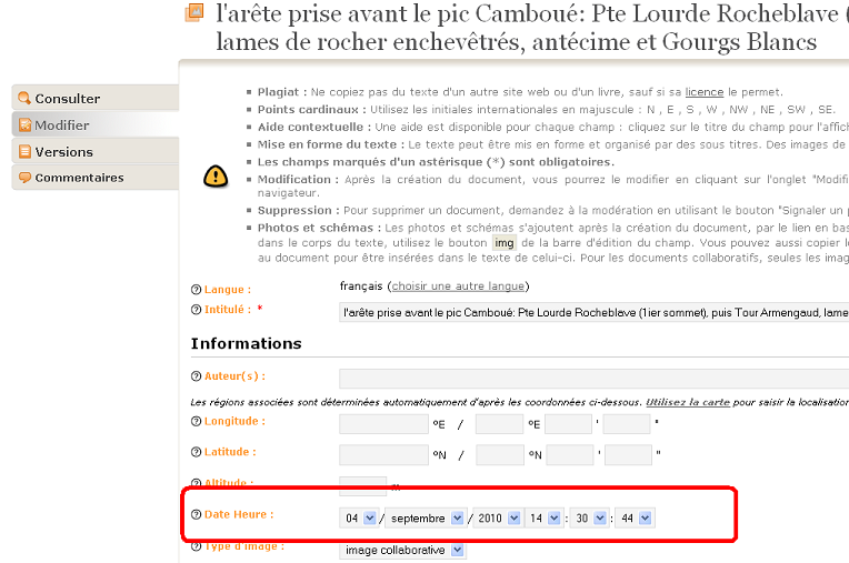 modifier heure photo
