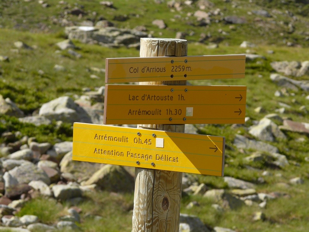 Col d'Arrious - Pancarte