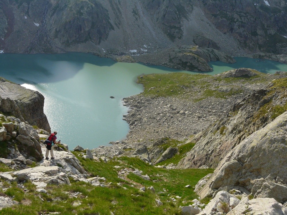 Descente sur les lacs d'Arriel