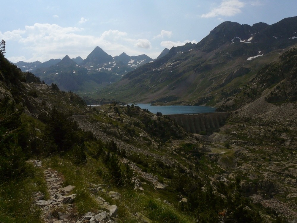 Arrivée en vue du barrage du lac de Respomuso
