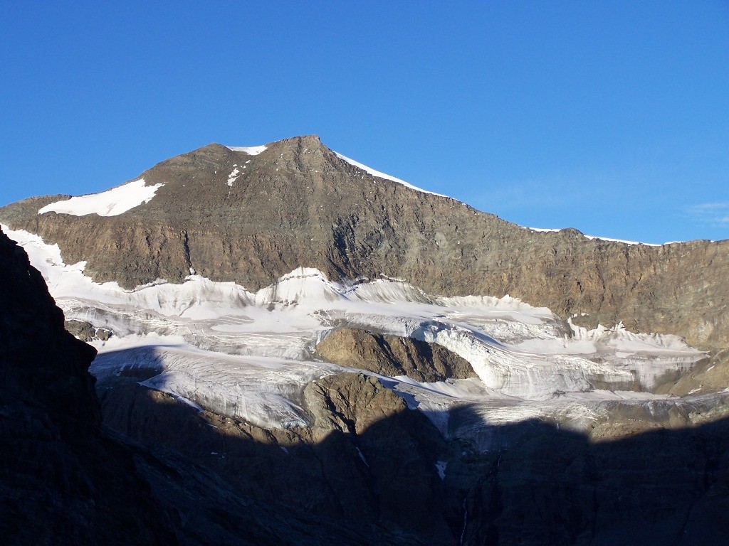 Pointe de Bonneval; L'albaron face Est vu du glacier du Grand Méan