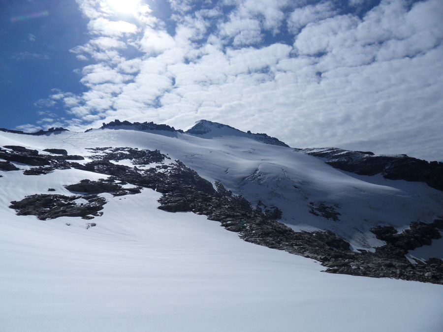 Descente par le glacier.