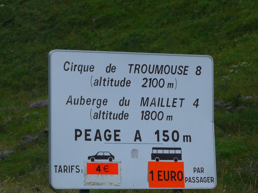 Péage pour le cirque ce Troumouse