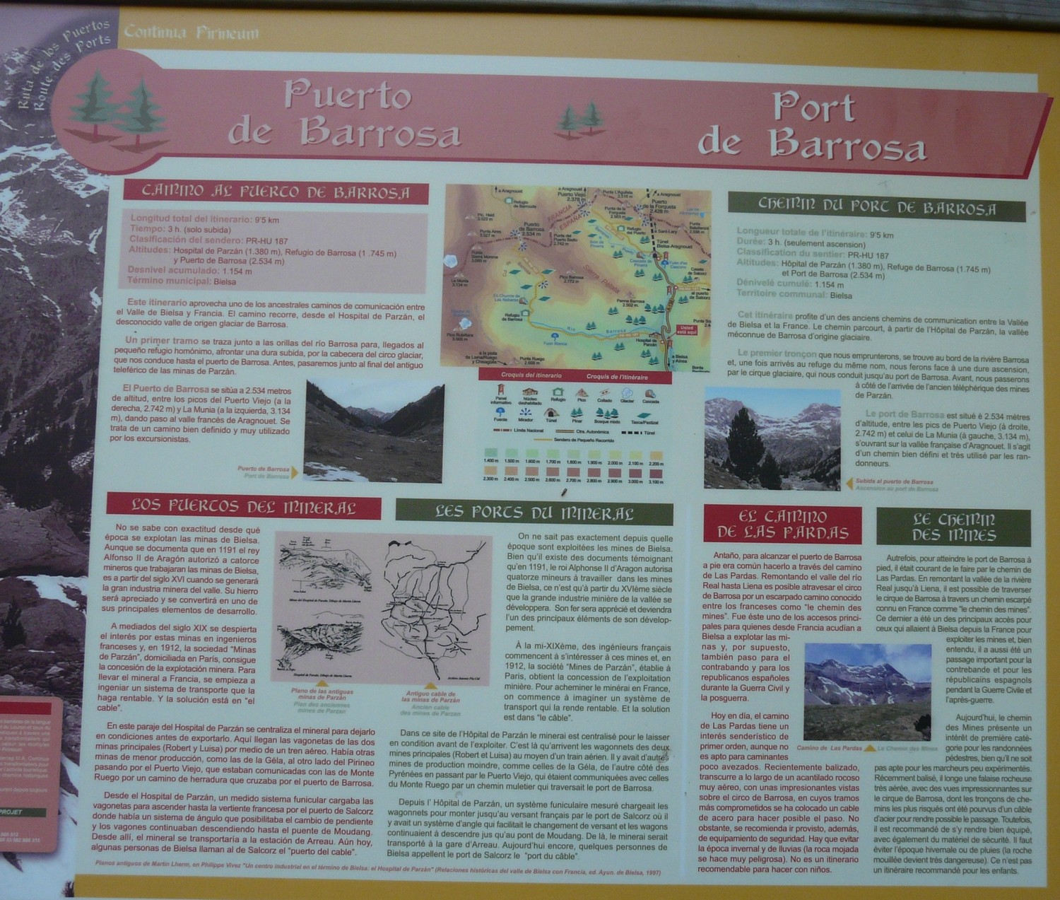 Pancarte sur le Port de Barrosa