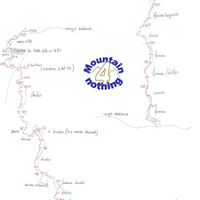 Schizzo Via Cassin (Pizzo Badile)