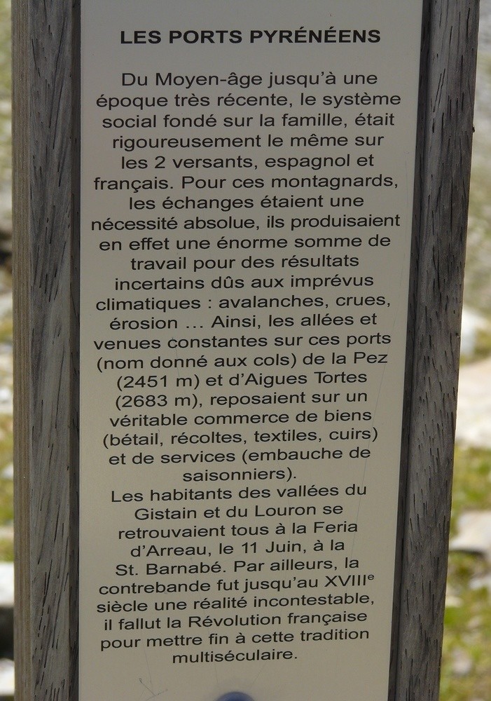 Pancarte au Port d'Aygues Tortes - Les Ports Pyrénéens