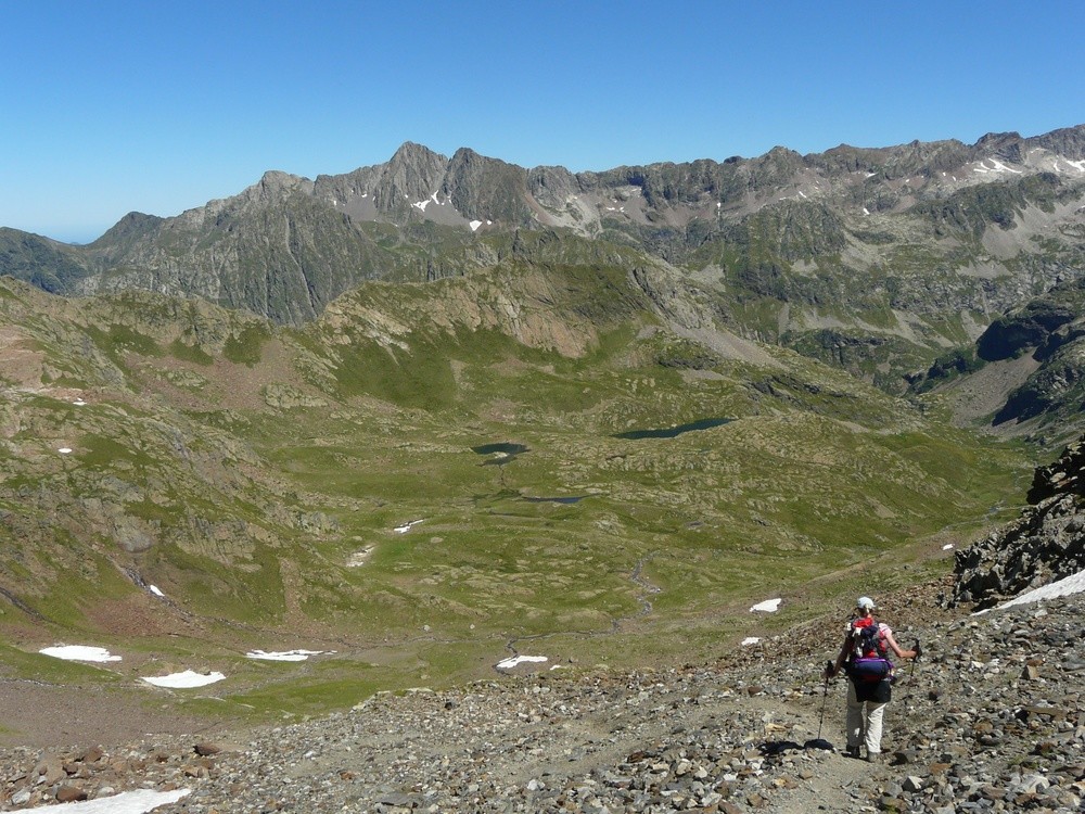 Descente dans le vallon d'Aygues Tortes
