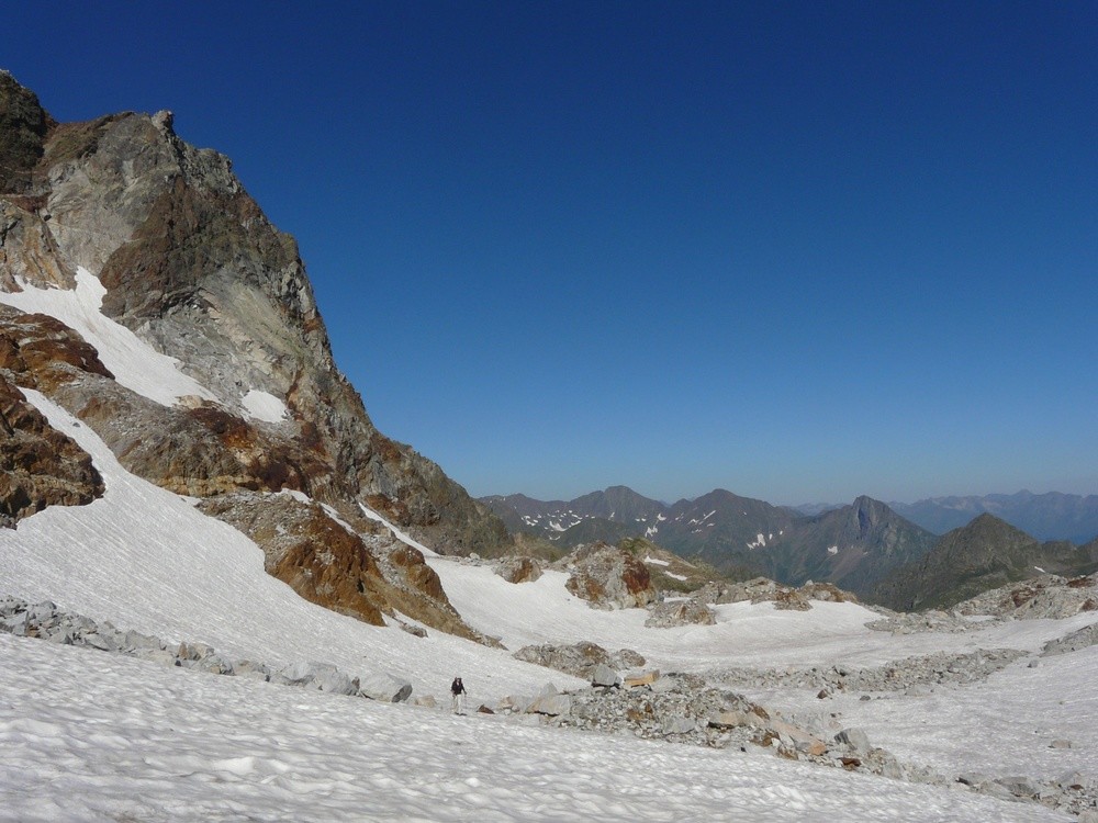 Sur le glacier des Gourgs Blancs