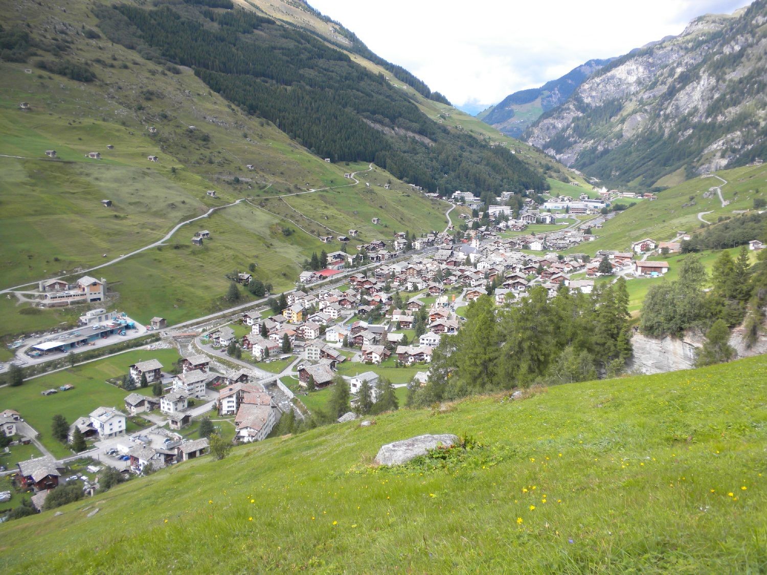 Vue sur le village de Vals