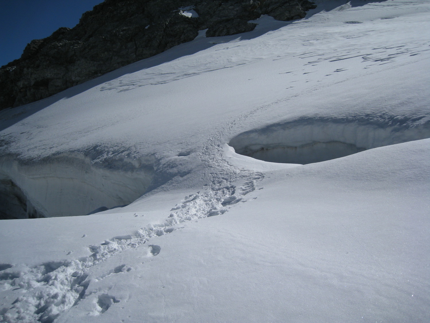 Dans le glacier de l'Aiguille