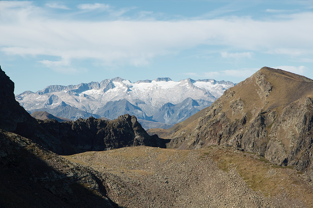 Maladeta par dessus le col de Tartereau