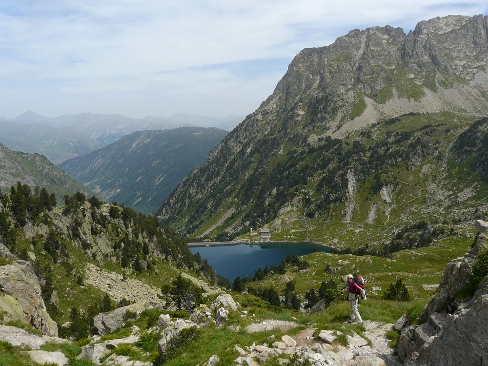 En descendant sur le lac Restanca