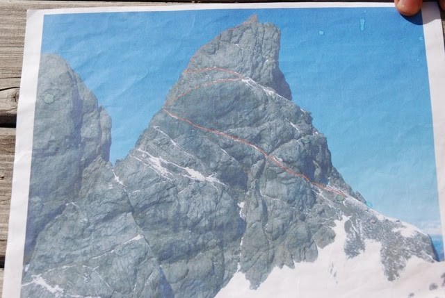La voie (photo de la photo du refuge)