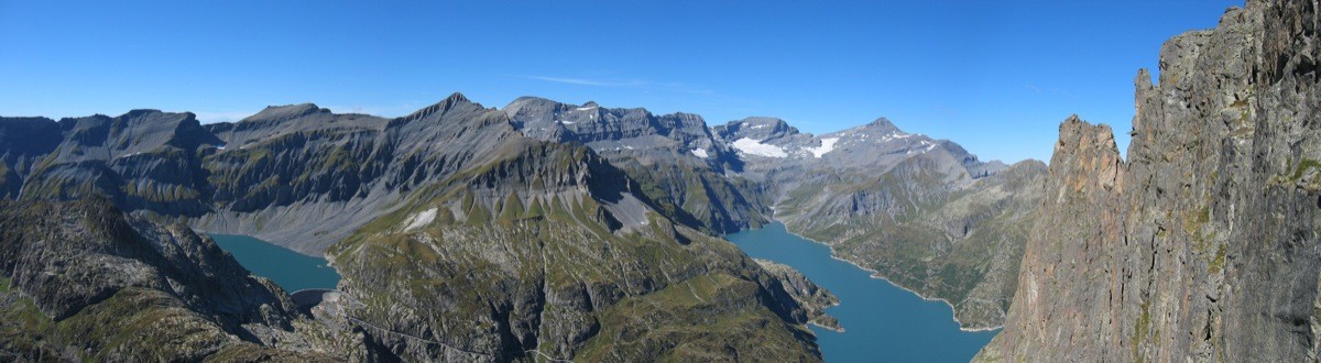 Vue sur les lacs d'Emosson