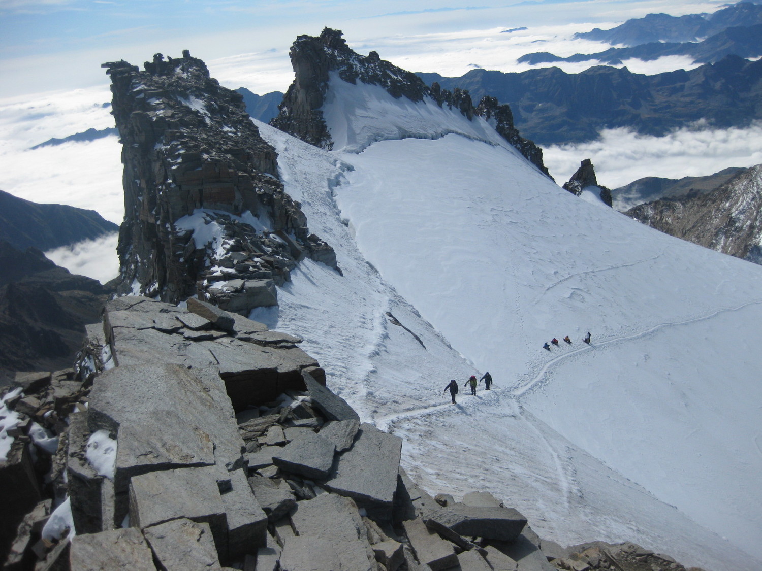 Vue depuis l'arête du Grand Paradis