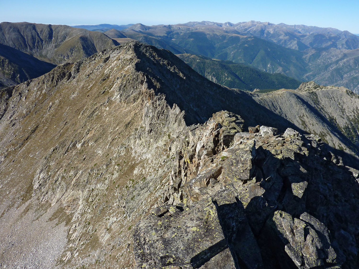 Arête de Quazemi depuis le Canigou