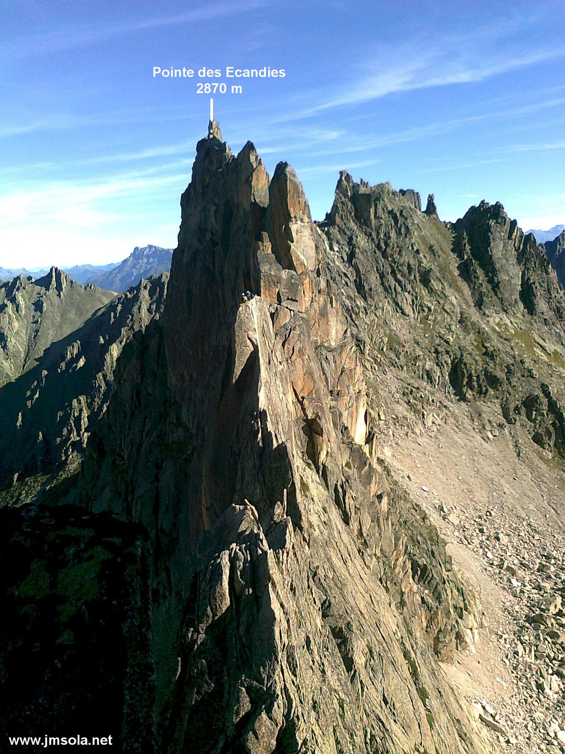 L'arête vue depuis la 4eme tour