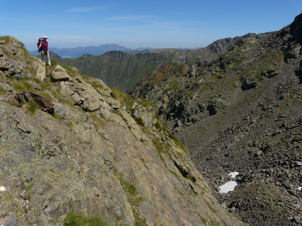 Descente de la crête N du Malcaras