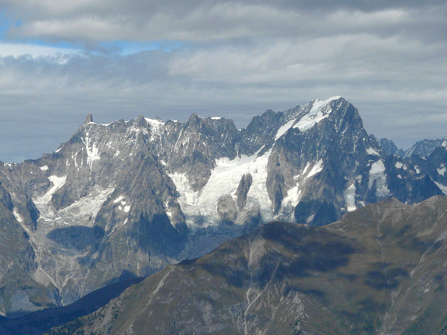 Du col vue sur les Jorasses