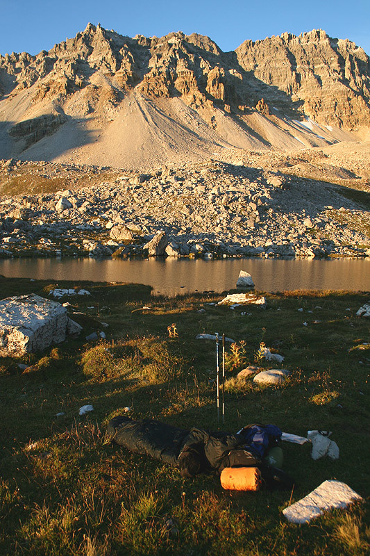 bivouac au Lai Grand en face des Pizzas Anarosa