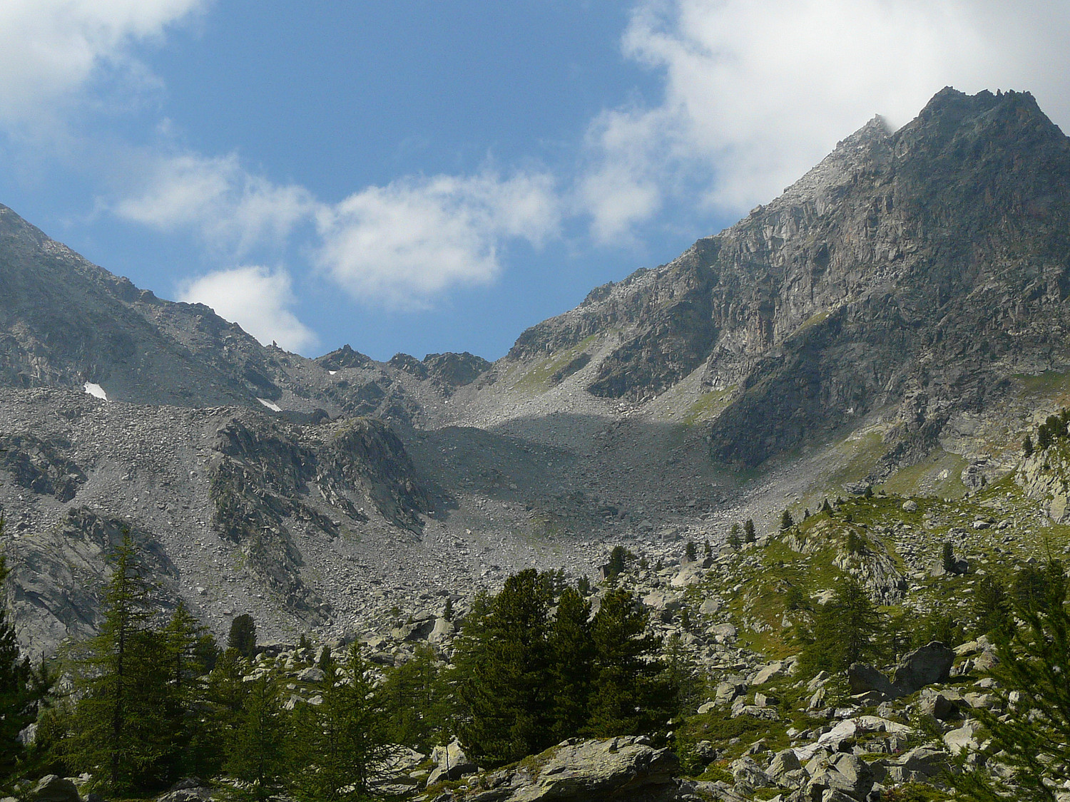 Col du Haut Pas depuis le vallon Dessus (Val d'Aoste)