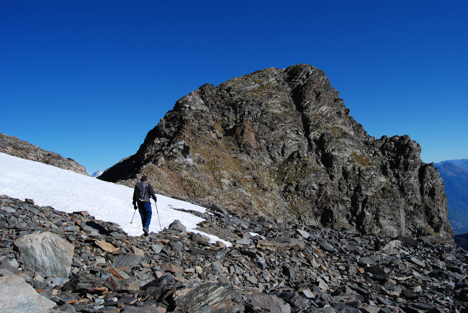 La Motta della Pioda 2788 m versante SSW da circa 2700 m
