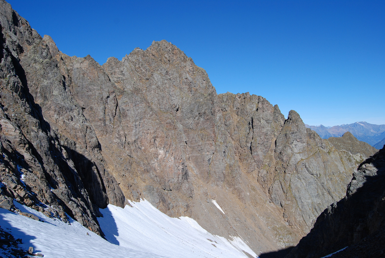ll Pizzo degli Uomini 2895 m versante E dalla Motta della Pioda 2788 m.