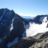 Il Pizzo di Coca e la Vedretta del Lupo catasto CGL n° 543, dalla Motta della Pioda 2788 m.