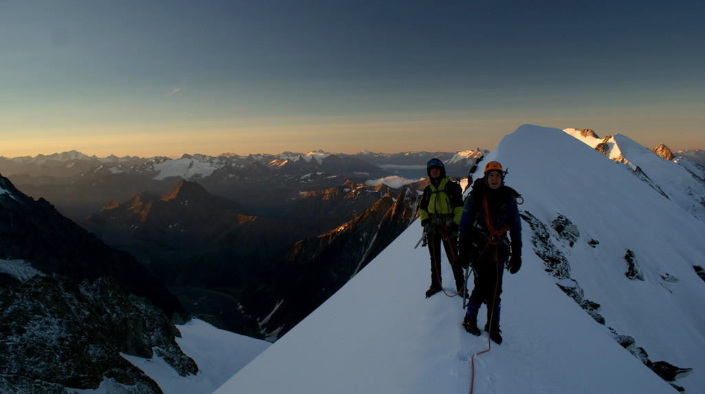 Arête avant l'éperon rocheux