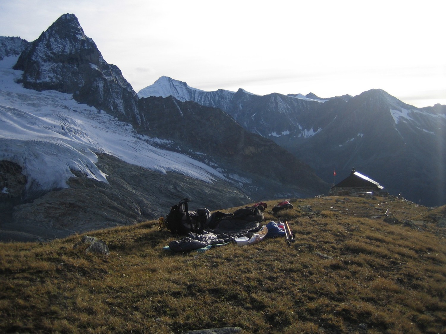 bivouac au dessus de la cabane