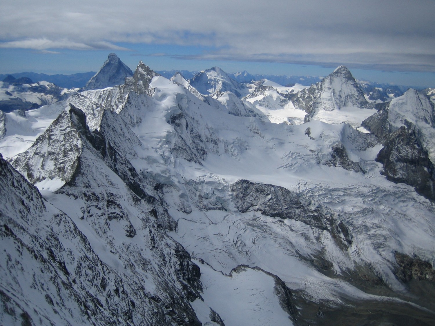 Cervin,Zinalrothorn,Ober Gabelhorn et Dent Blanche