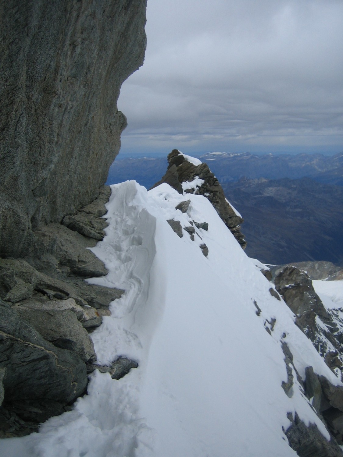 à la descente sur l'arête nord