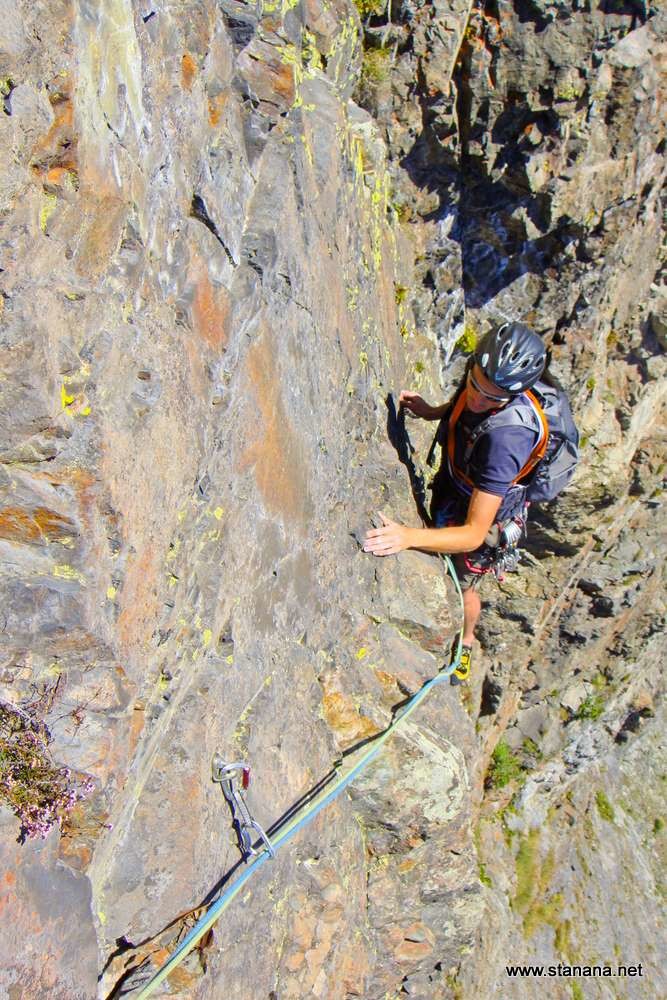 Michel sort de la belle L4 (6a)