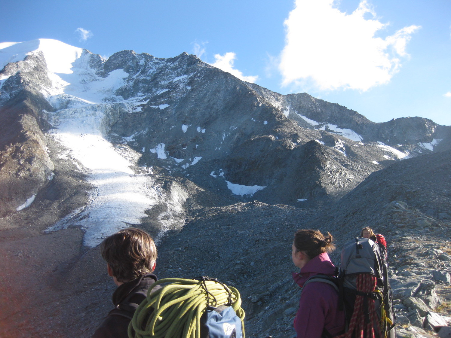 Arête des Avagères, dans la descente du Petit Combin vers le col de Lâne