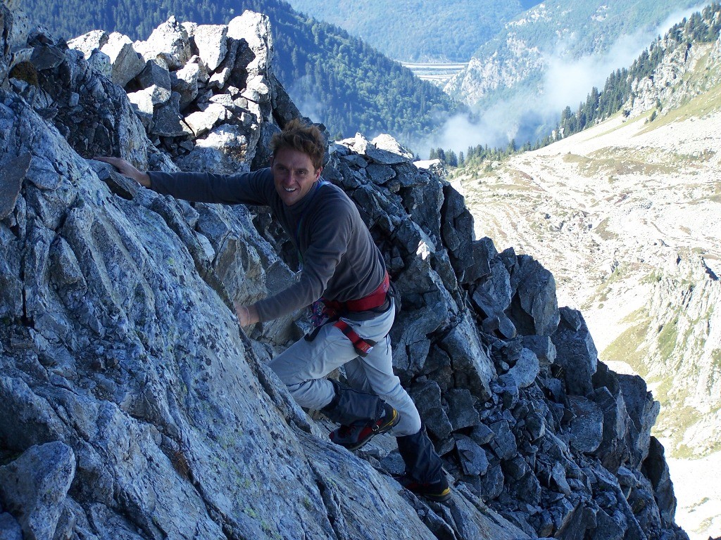 Passage a "crapahu" dans l'arête N du gd pic de la lauzière