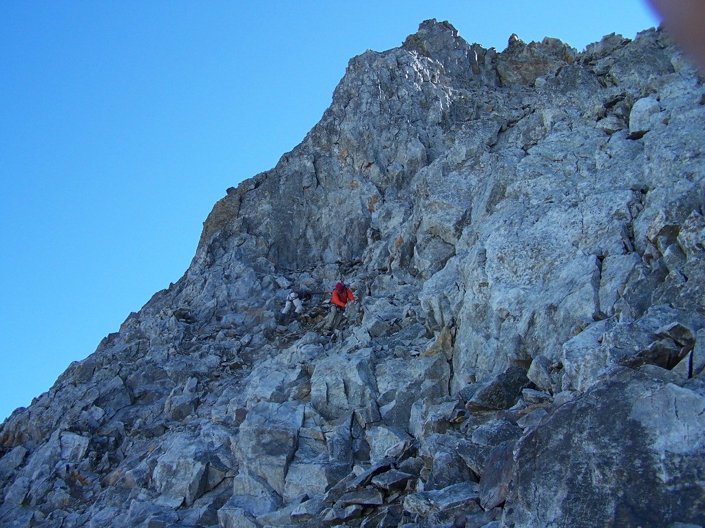 Descente de l'arête N du gd pic de la lauzière