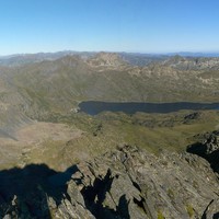 L'étang de Lanoux vu du sommet du Carlit