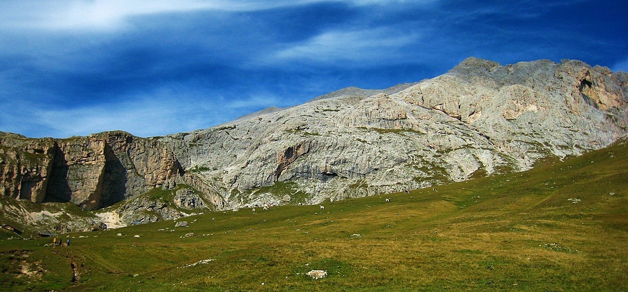 Sassopiatto (Plattkofel) vu du S
