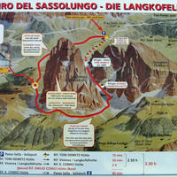 Carte du tour du Sassolungo