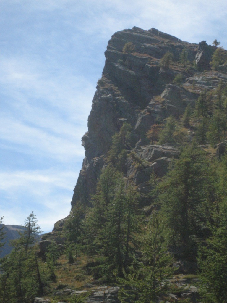 La parete vista in discesa